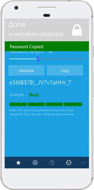 #1 Password Generator Mobile Screenshot